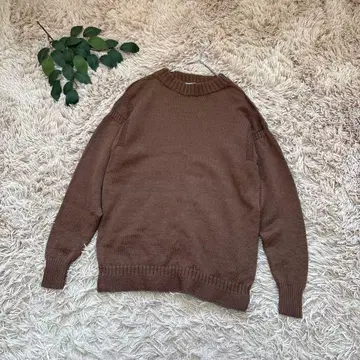 6937 유니클로 유 미들 게이지 모크넥 스웨터 [ M ] 니트/브라운