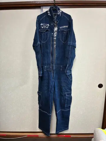 오버롤 점프수트 데님 청바지 반팔