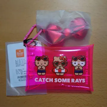 산리오 캐릭터즈 미니 파우치 카드 케이스 핑크 키티