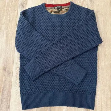 BEAMS HEART 니트 스웨터 S 사이즈 네이비 그레이