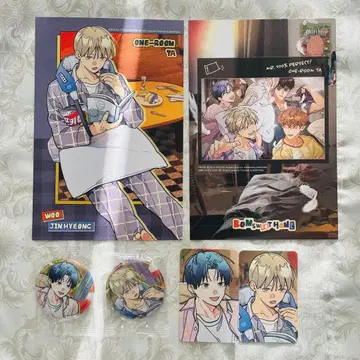 한국 BL BOMTOON 원룸 TA님 트레이딩 카드 캔뱃지 시즌 그리팅