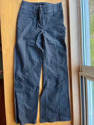 스트릿 원 그레타 롱 다크 데님 와이드 레그