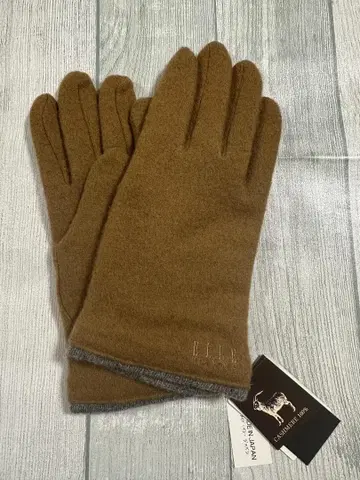 [택 포함 새상품] ELLE 캐시미어 100% 브라운 장갑 L