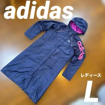 새상품급 adidas 아디다스 벤치 코트 여성용 L 사이즈 핑크 방한