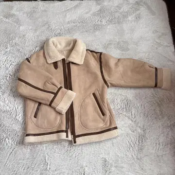 BEAMS 베이지 무스탕 코트