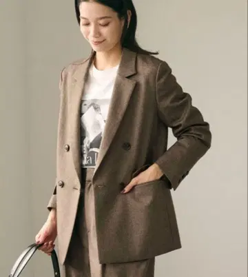 green label relaxing 자켓 브라운