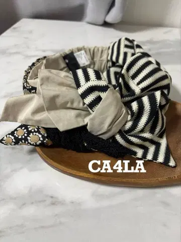 CA4LA 스트라이프 꽃무늬 헤어밴드