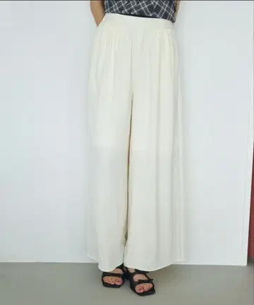 세미 시어 이지 와이드 팬츠