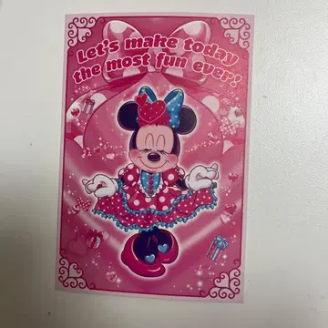 디즈니랜드 크리스탈 팔라스 미니 엽서