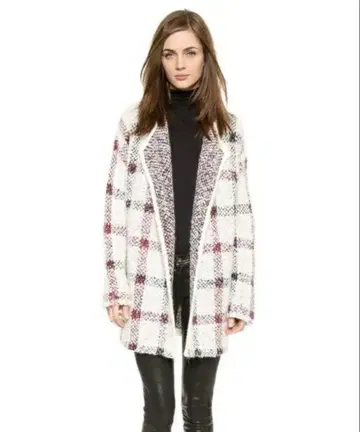 theory 체크 무늬 니트 가디건