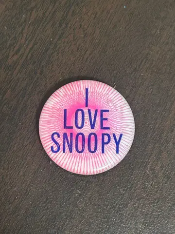 스누피 캔뱃지 빈티지