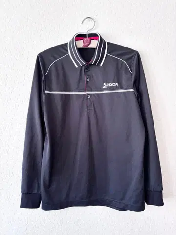 스릭슨 골프 긴팔 피케 셔츠 봄/여름용 남성용 L 블랙 데상트