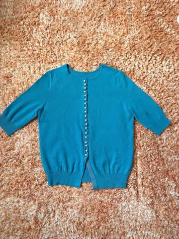 비아지오 블루 펄 버튼 니트 S