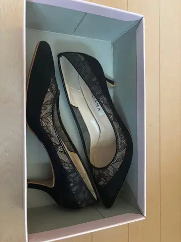 DIANA 블랙 메쉬 하이힐 22cm