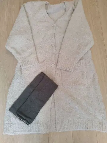 tu-hacci 롱 가디건과 레그 워머 세트