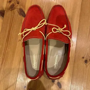 stefanorossi 레드 스웨이드 로퍼 43cm