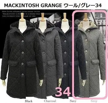 GRANGE 매킨토시 울 그런지 퀼팅 코트 34/S