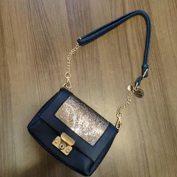 VIVAYOU 반짝이 숄더백 네이비