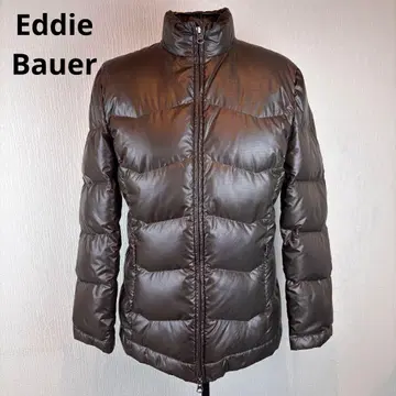 Eddie Bauer M 라이트 브라운 다운 자켓 스탠드 카라 다운 90