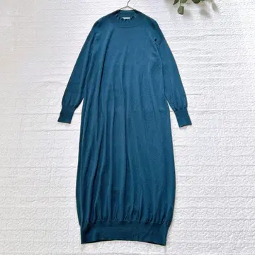 이에나 니트 원피스 울 100% 하이넥 긴팔 롱 원피스