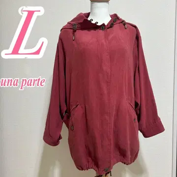 우나 파르테나 레드 점퍼 L 블루종 캐주얼 폴리 100%