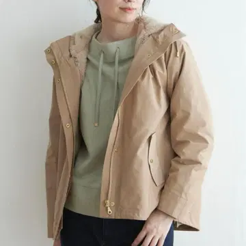 ikka 3WAY 마운틴 후드티 M 사이즈 베이지