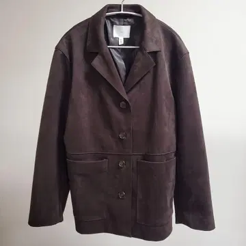 H&M 다크 브라운 스웨이드 자켓 L