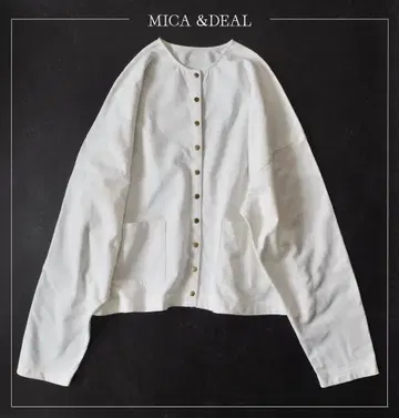 MICA & DEAL 운모 골드 버튼 코튼 가디건