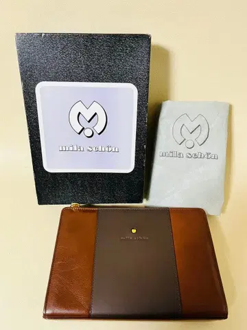 [ 새상품급 ] mila schon 브라운 클러치백