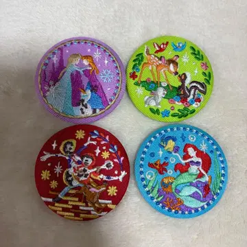 디즈니 자수 캔뱃지 아리엘 겨울왕국 밤비 리멤버 미