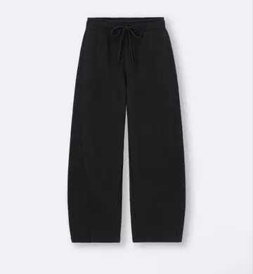 [ 익명 배송 ] GU 맨투맨 배럴 레그 팬츠 블랙 M