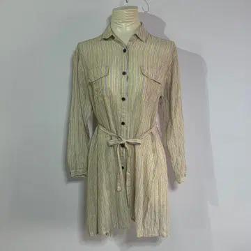 잔니로 주디체 셔츠 원피스 튜닉 [40] 베이지 동일 원단 벨트