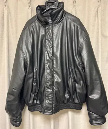 ZARA 가죽 자켓 다운 자켓 퍼프 자켓 블랙 새상품급
