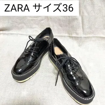 ZARA 자라 블랙 레이스업 슈즈 사이즈 36 블랙