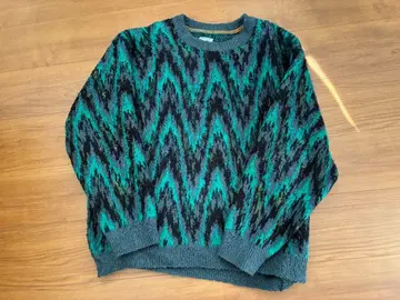 FACCIES 아크릴 혼방 샤기 니트 스웨터 사이즈 2