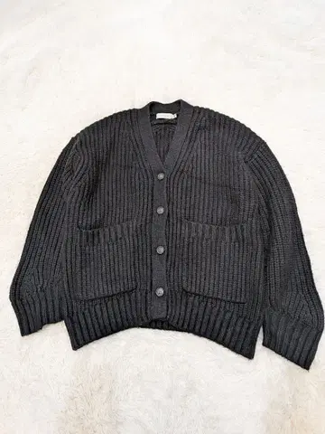 M_ 엠언더바 블랙 리브 편직 가디건 FREE 사이즈