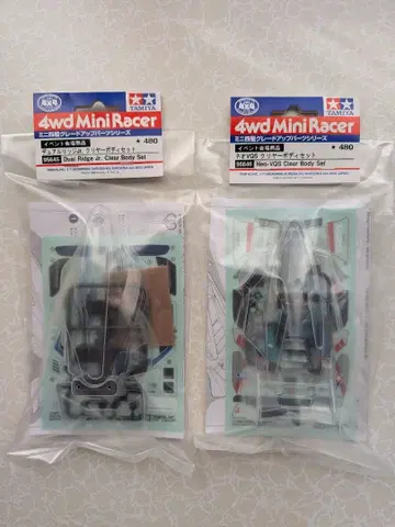 타미야 미니 사륜구동 클리어 바디 세트 2종