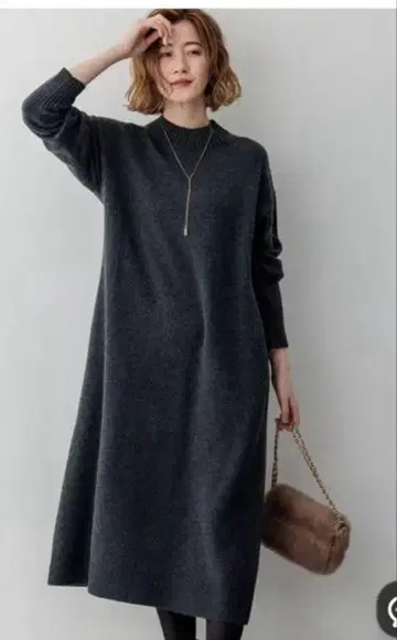 [ 23구 세탁 가능 ] 캐시미어 블렌드 니트 원피스 38