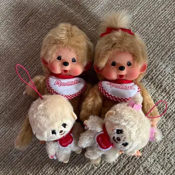 몽치치 베이지 컬러풀 마스코트 트윈 테일 세트