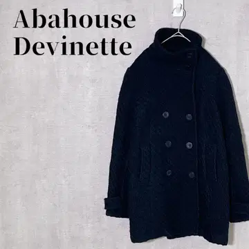 아바하우스 드 비네트 울 90% 스탠드 카라 코트 사이즈 1(S) 블랙