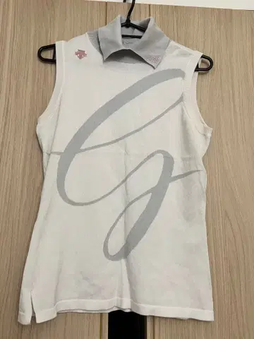 DESCENTE 골프 슬리브리스 셔츠 S