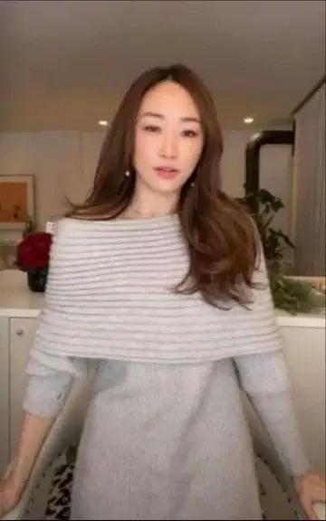 styling 오프숄더 니트 원피스 니트 원피스 카미사키 메구미