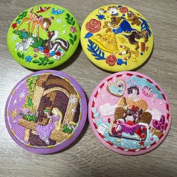 디즈니 자수 캔뱃지 비스킷 2 자수 캔뱃지