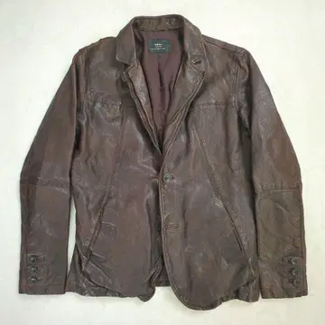 고품질 cathy jane 테일러드 가죽 자켓 브라운 사이즈 3