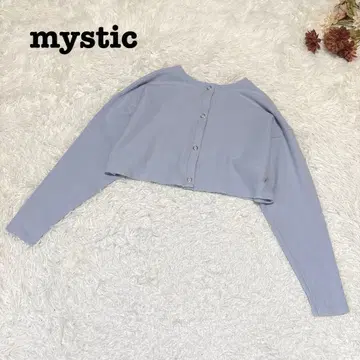 s.1991 [ 미스틱 ] 긴팔 크롭 가디건 라이트 블루 F