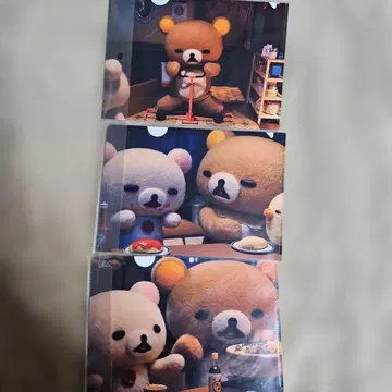 리락쿠마와 카오루 씨 이벤트 한정판 장면 사진 클리어 파일 (A5) 3장