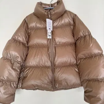 베이지 (골드) 숏 기장 다운 자켓