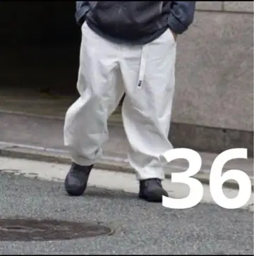 36size/TheNorthFace 퍼플 라벨/와이드 테이퍼드 팬츠