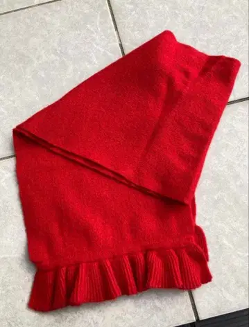 FOXEY, 폭시 캐시미어 머플러 포인트 컬러 레드