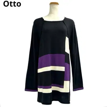 새상품급 오토 Otto 울 혼방 니트 튜닉 큰 사이즈 3L 블랙